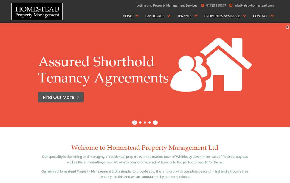 Whittlesey Property Management website