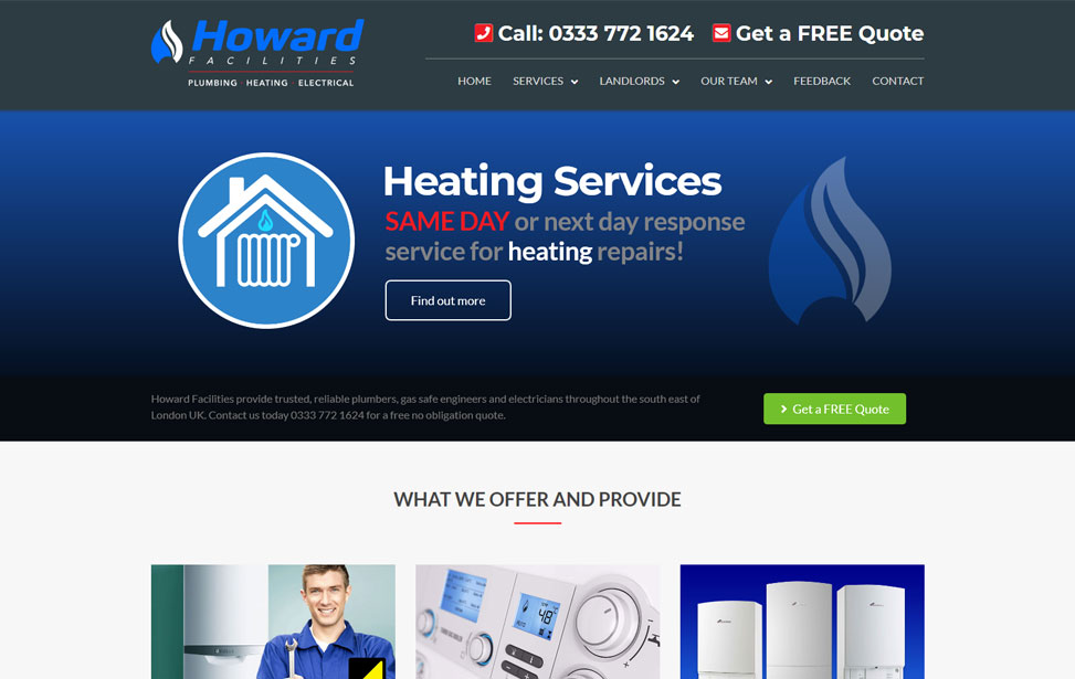 Plumbing & Heating website
