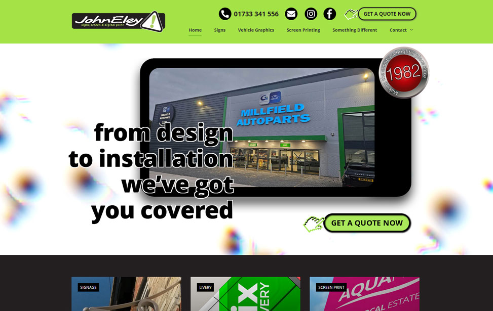 Signmakers Peterborough website