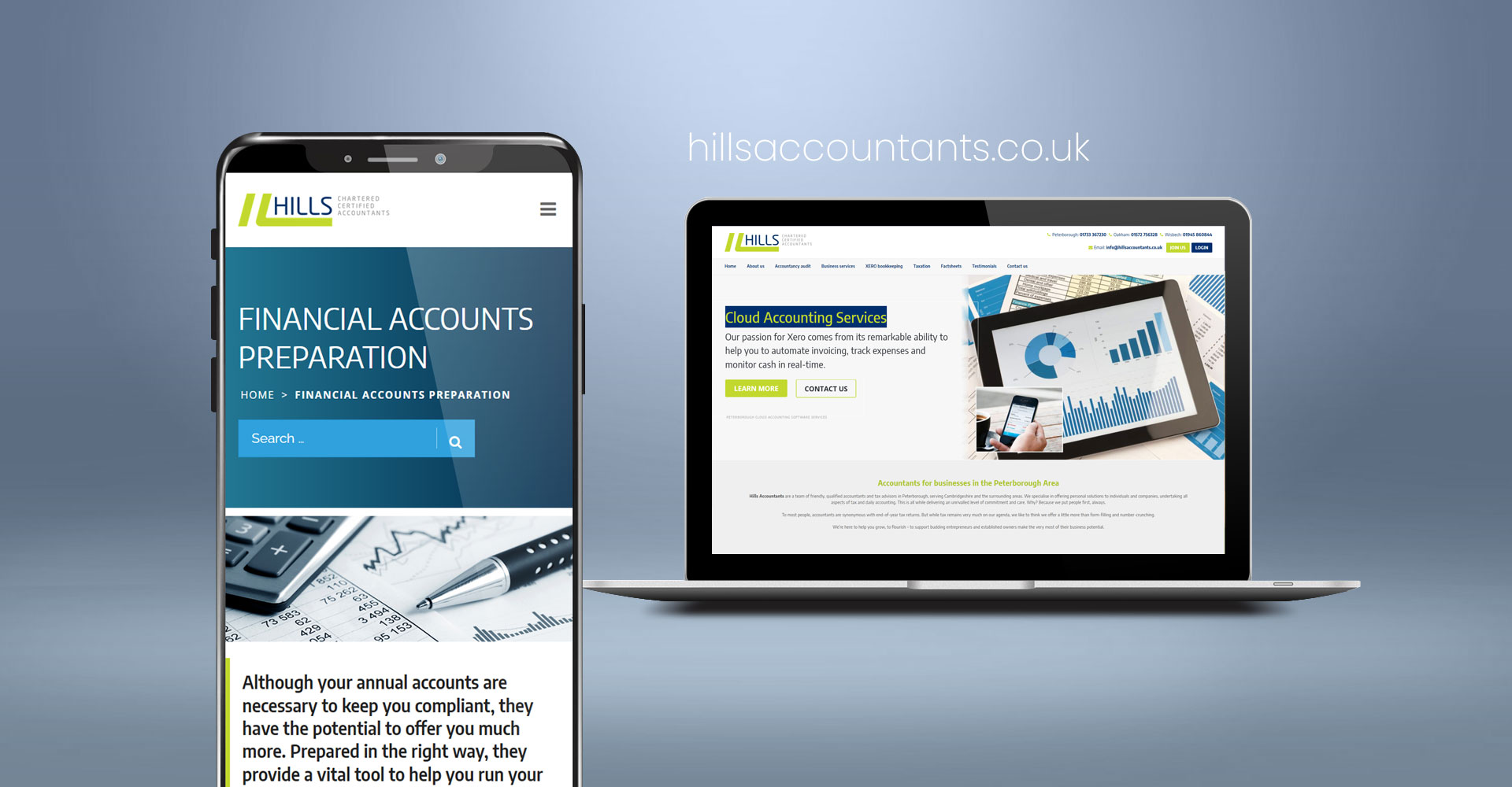 Hills Accountants website