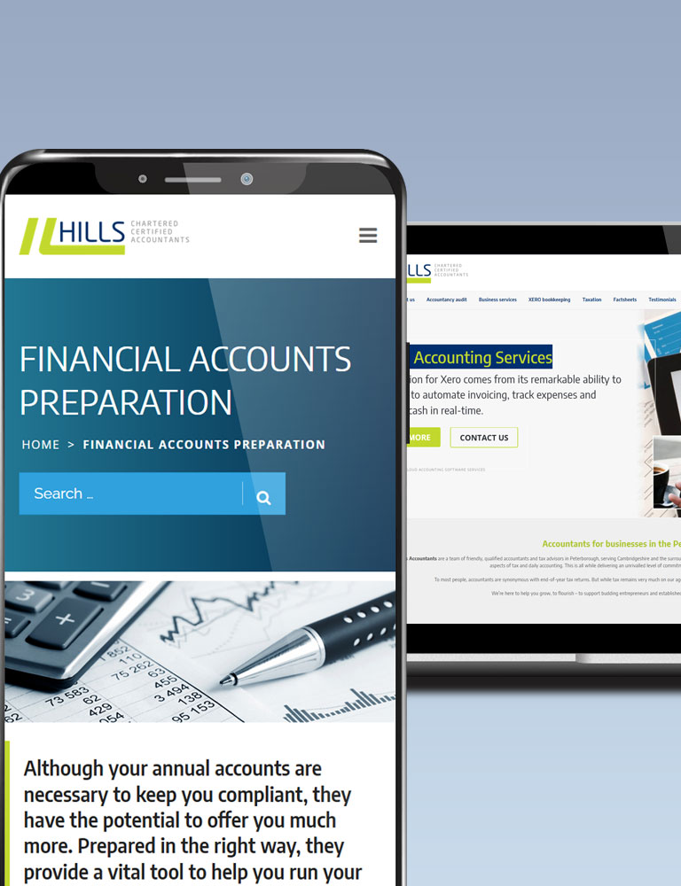 Hills Accountants wordpress website