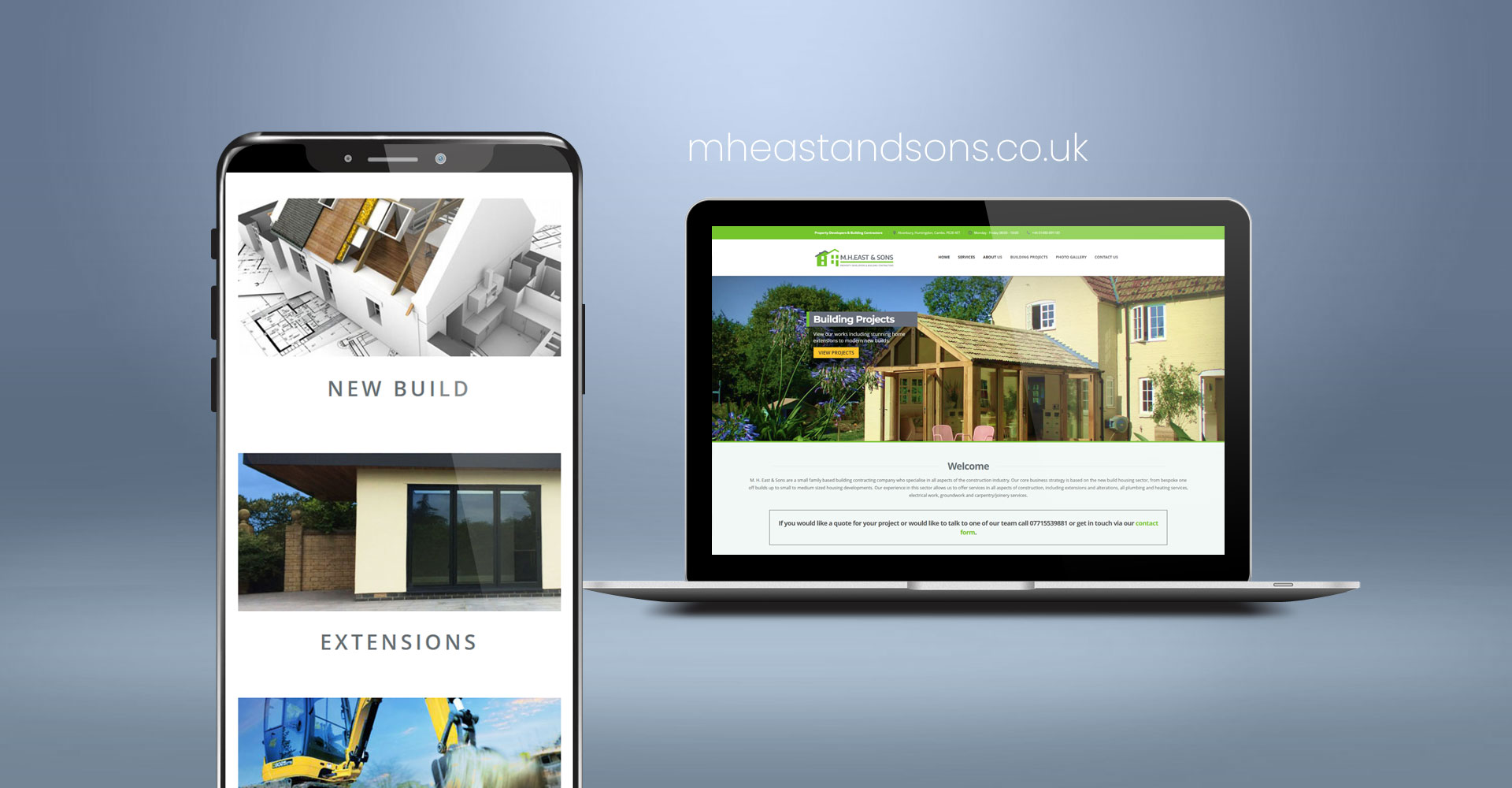 M H East & Sons website